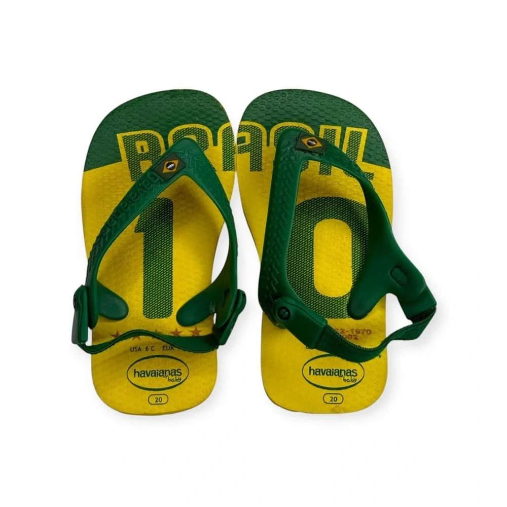 new Havaianas ✪ Ltd Ed FIFA World Cup Walker Sandal ✪ Brazil Yellow Green ✪ 6